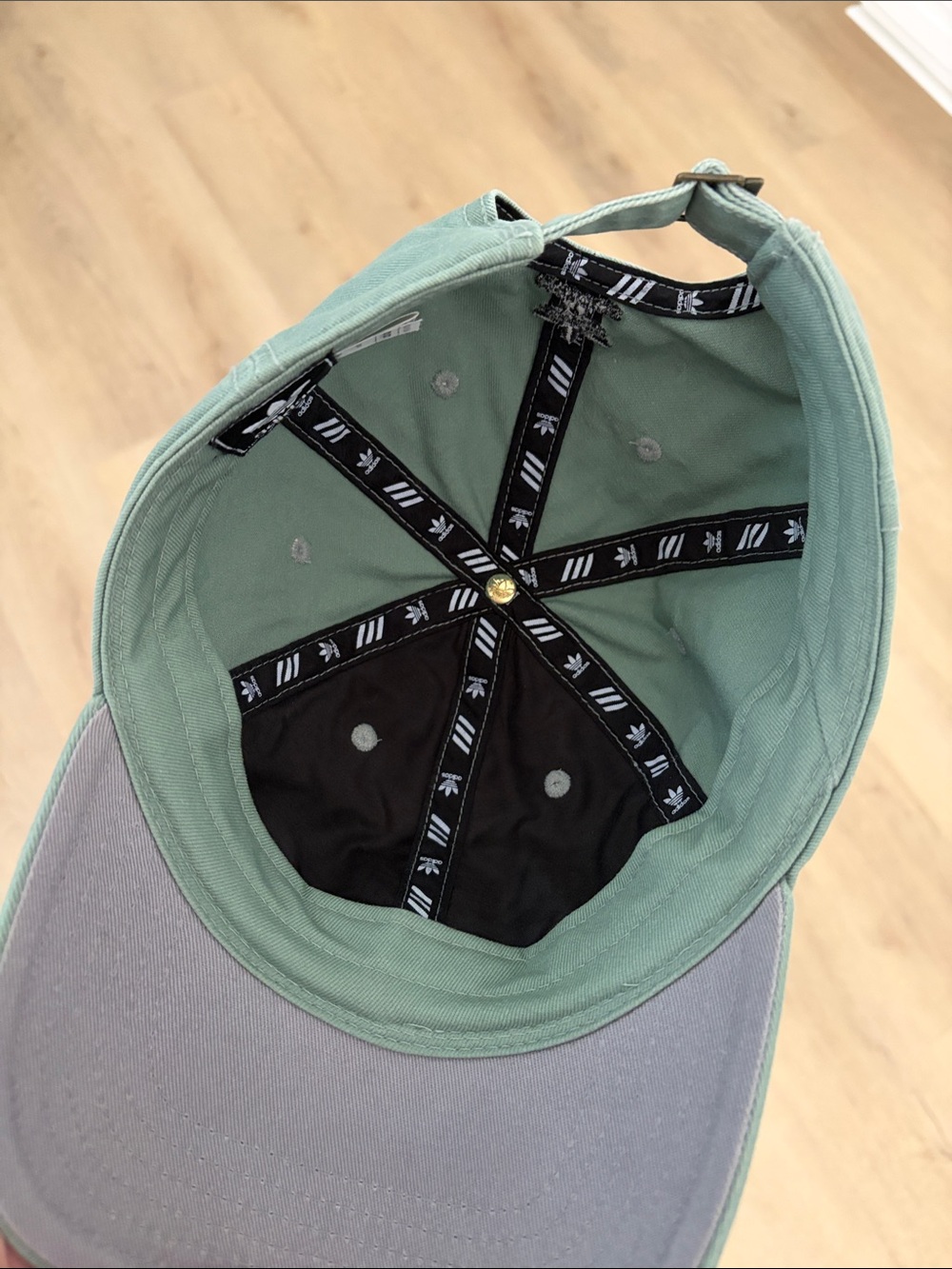 adidas Sage Green Trefoil Embroidered Cap - Picture 3 of 5